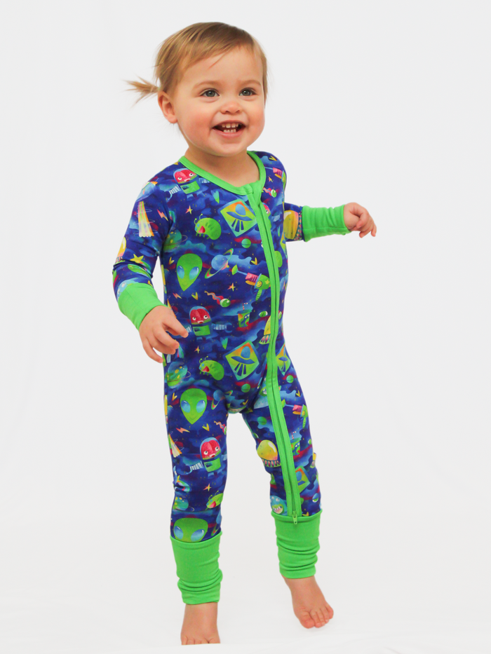 Aliens Zip Romper