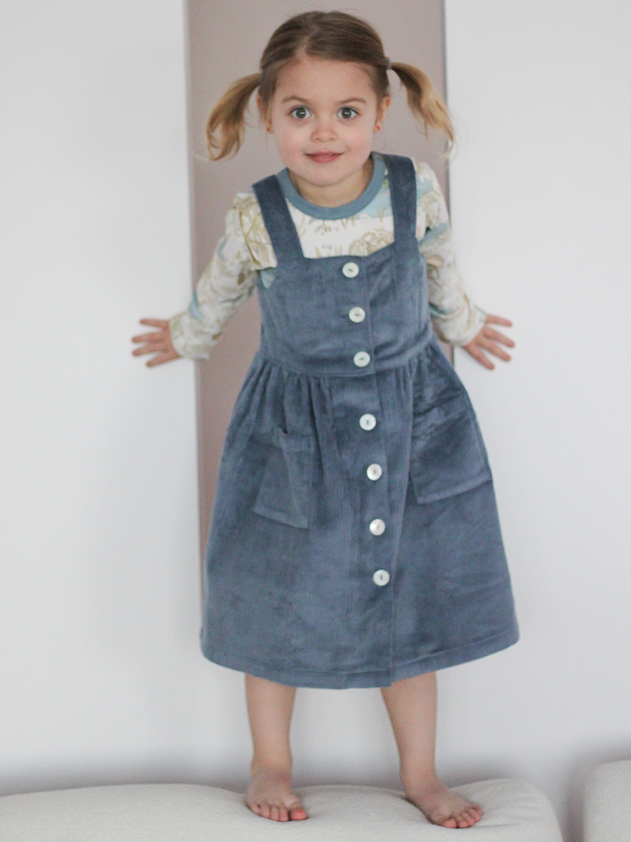 blue cord pinafore dress Chic Brown Corduroy Pinafore Dress for Women with Convenient Pockets Canary Houze